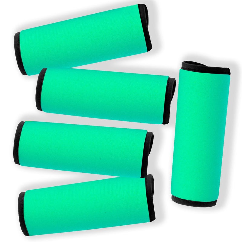 Gowraps أغطية مقبض الحقائب Gowraps لحقائب السفر - علامات تعريف حقائب السفر، علامات الأمتعة للحقائب، معتمدة من TSA، هدايا سفر للنساء المسافرات (تركواز) - Image 1